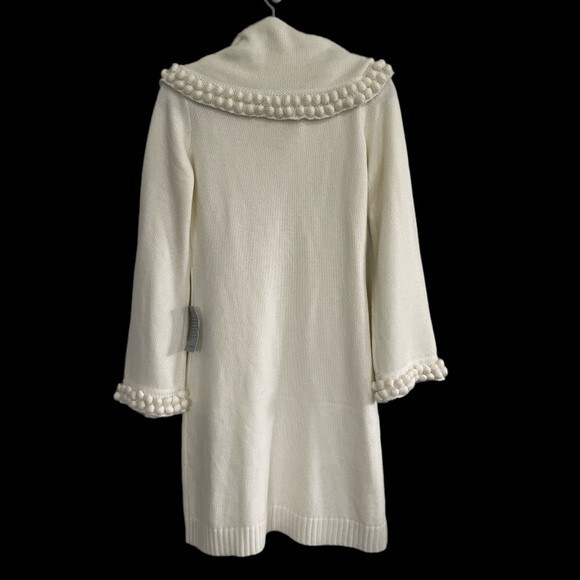 NWT Eliza J Ivory Puff Ball Turtleneck Sweater‎ Dress Size XS - Picture 7 of 10